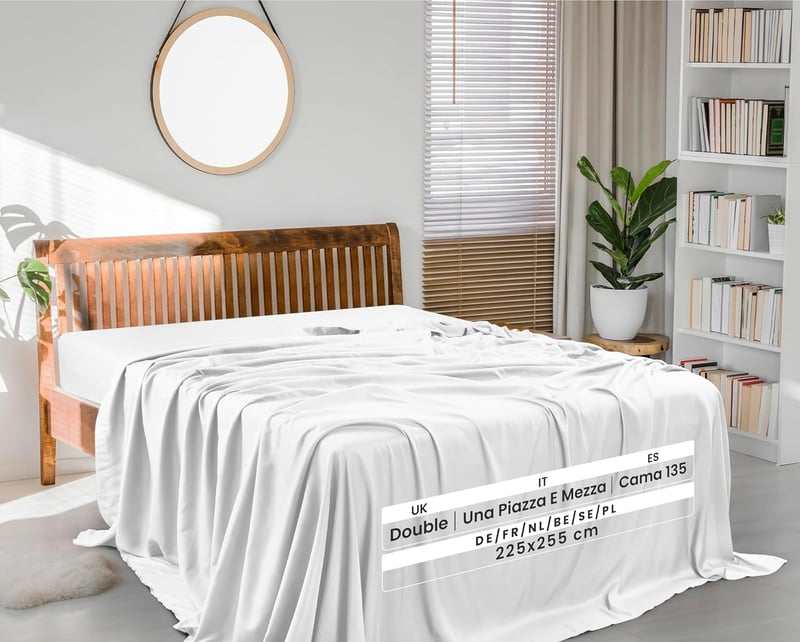 Utopia fehér mikroszálas lepedő 225x255 cm - puha, kefézett felületű