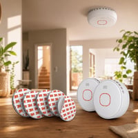 Set za detektore dima: 5x magnetski nosač + 2x detektor s 10-godišnjom baterijom 1