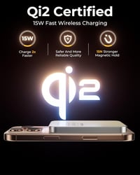 KU XIU Szilárdtest Powerbank Magsafe-hez - Qi2 15W Mágneses Külső Akkumulátor iPhone 16/15/14/13/12 Sorozathoz, 5000mAh Vezeték Nélküli 5