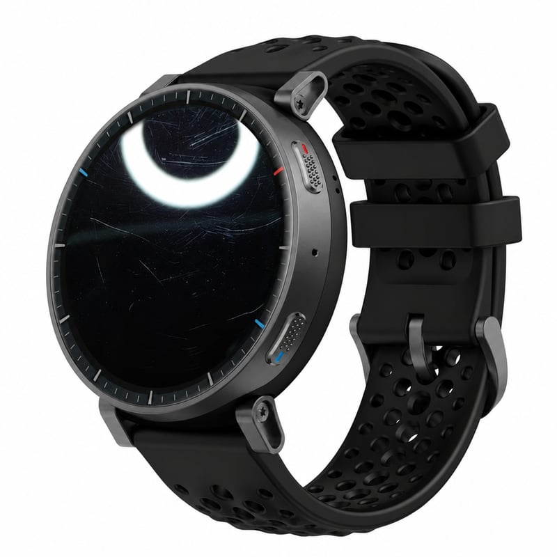 Inteligentné hodinky Amazfit Active Max 48 mm, 1,5" AMOLED displej, GPS — chybné, na náhradné diely: nezapínajú sa, poškriabaný displej (stav: pozri 2. obrázok)