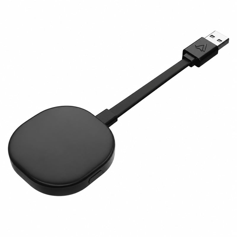 Bezdrôtový adaptér Motorola Sound MA1 pre Android Auto, čierny, konektor USB-A — chýba lepiaca gélová podložka (stav: pozri 2. obrázok)