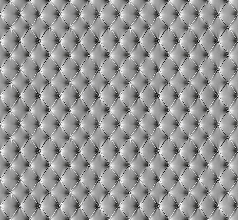 murimage Szürke Bőrhatású Fotótapéta 274x254 cm - 3D Gyémánt Mintázat, Elegáns Luxus Megjelenés, Ragasztóval, Hálószobába