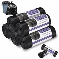 Saci pentru toaletă portabilă Zorplex 30L, negri, impermeabili, etanși, pentru camping și drumeții, 100 bucăți (set incomplet: lipsește 1 rolă) — set de 4 bucăți 2