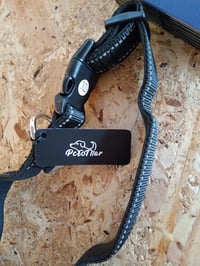 PcEoTllar Párnázott Kutya Nyakörv és Póráz Szett Fényvisszaverő Neoprén Nylon Fekete — Ez nem L-es hanem XL-es (állapot: lásd a 2. képet) 2