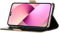 iPhone 14 Pro Fekete Pénztárcatok Nőknek Masnis Karpánttal 5