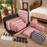 Cestovný set: kabínový kufor + 8x organizér + Bluetooth lokátor + 4x menovka 1