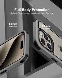 MobNano Ultra Hybrid átlátszó, ütésálló iPhone 15 Pro tok - Titán 4