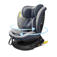 Reecle 360° Forgatható i-Size Gyerekülés ISOFIX Rögzítéssel 40-150 cm (0-36 kg), Születéstől 12 Éves Korig, ECE R129 Tanúsítvánnyal, Szürke 9