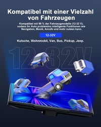 Avylet 8.1" Vezeték Nélküli CarPlay Kijelző Android és Apple Készülékekhez - IPS Érintőképernyő, IP67 Tolatókamera, GPS Navigáció, Bluetooth 9