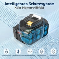 BXOXD 18V 5.5Ah Akkumulátor Szett Makita Gépekhez - 2db Pótakku + DC18RC Gyorstöltő, LED Töltésjelző, BL1860B Kompatibilis 3
