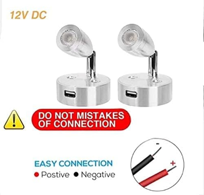 SUPAREE 12V-os LED belső világítás autóba, lakókocsiba, hajóba - 2 db