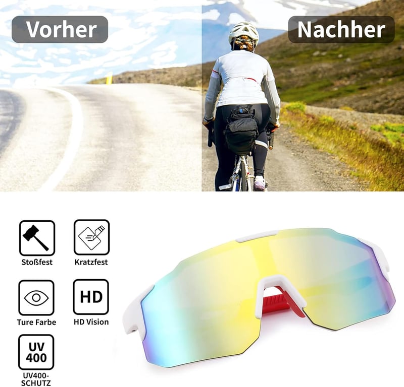 FEISEDY UV400 Tükrös Kerékpáros Napszemüveg - Férfi és Női Sporthoz