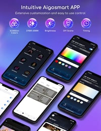 Aigostar Alexa GU10 okos LED izzó, RGBCW, Alexa/Google kompatibilis, 6 db 6