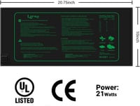 LERWAY Terrárium Fűtőpad 52,7x25,4cm Hüllő Teknős Geco Fűtés 21W 6