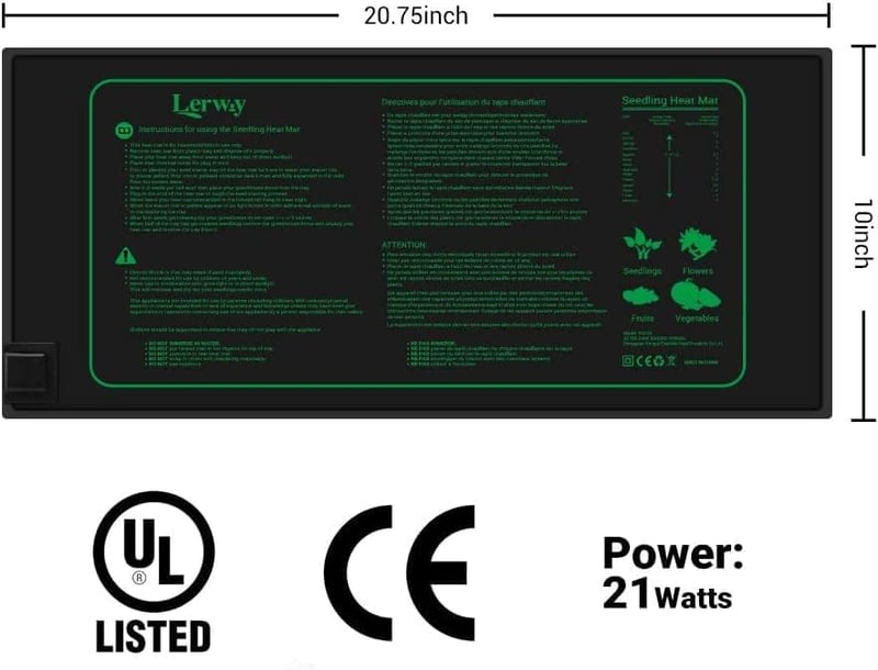 LERWAY Terrárium Fűtőpad 52,7x25,4cm Hüllő Teknős Geco Fűtés 21W