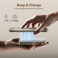 MOMAX 10000 mAh Mágneses Powerbank 20W Vezeték Nélküli Töltő iPhone 16/15/14/13/12 Sorozathoz USB-C Kábellel Hordozható Külső Akkumulátor 4