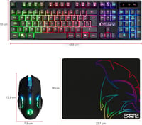 EMPIRE GAMING Armor RF800 Wireless Gamer Billentyűzet és Egér RGB 2.4GHz PC PS4 PS5 Xbox 8