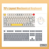 EPOMAKER TH80 PRO Mechanikus Gamer Billentyűzet - 75% RGB, Hot-Swap, 3 Csatlakozási Mód, PBT Keycaps, PC/Mac/PS4/PS5/Xbox Kompatibilis, Theo 2