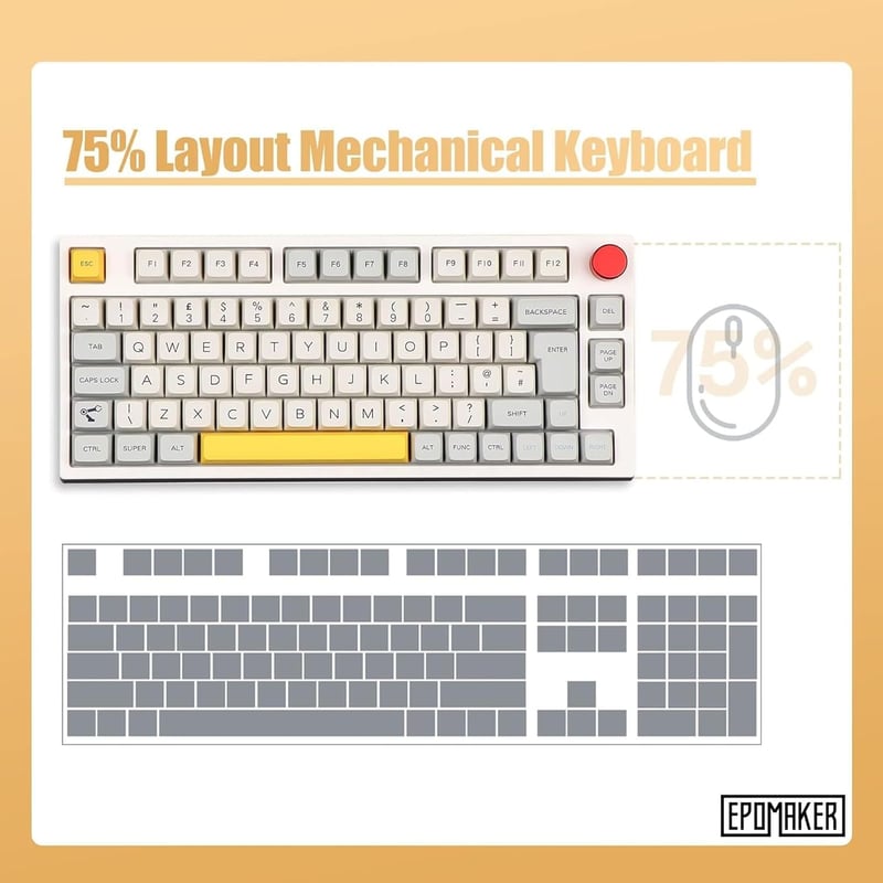 EPOMAKER TH80 PRO Mechanikus Gamer Billentyűzet - 75% RGB, Hot-Swap, 3 Csatlakozási Mód, PBT Keycaps, PC/Mac/PS4/PS5/Xbox Kompatibilis, Theo