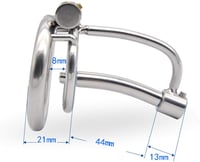 ZWFUN Rozsdamentes Acél Férfi Intim Ketrec, Légáteresztő Kialakítás, 3 Katéterrel, 45 mm-es Méret, Fétis Szexjáték 2
