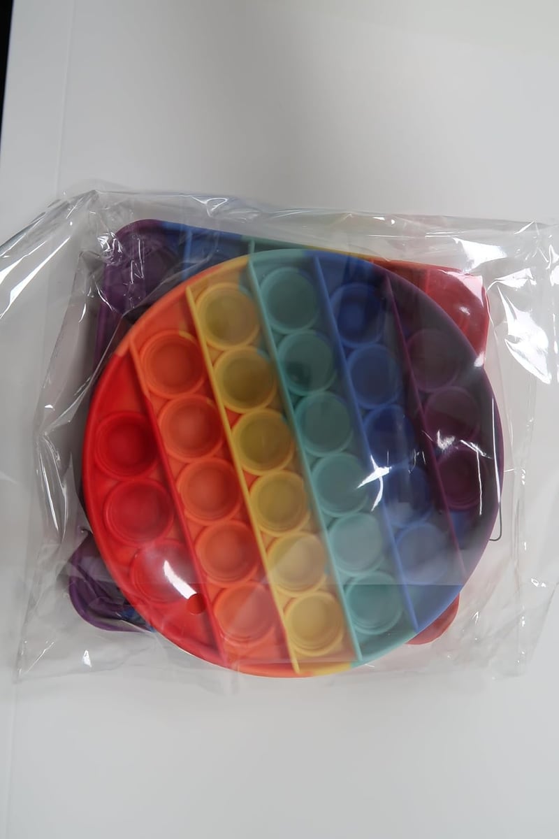 HOUT® Szivárvány Pattintós Stresszoldó Játék 2db - Autizmus Segítő Fidget Szett