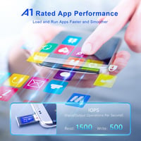 Vansuny 128GB Micro SD kártya 2db, 95MB/s, 4K UHD, adapter 3