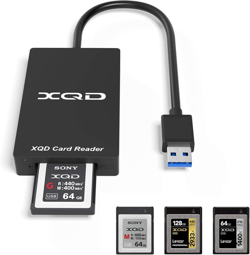 Cateck USB 3.0 XQD kártyaolvasó Sony G/M és Lexar XQD kártyákhoz