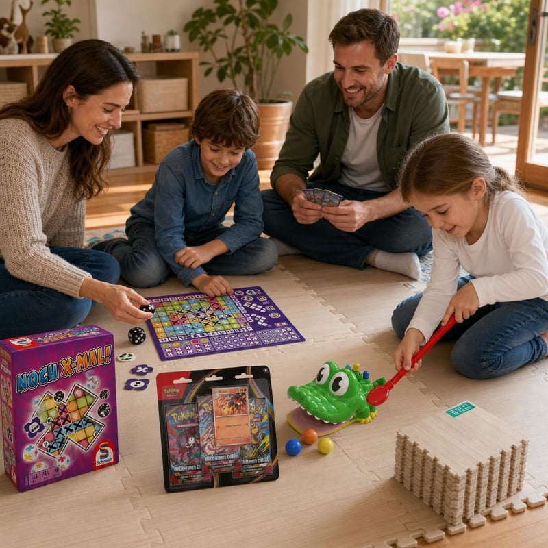 Obiteljski paket igara: društvena igra + Pokémon karte + mini golf + 12x EVA puzzle podloga