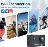 Jadfezy WiFi Akciókamera 1080P HD, 30m Vízálló, 2 Akkumulátorral és Tartozékokkal 3