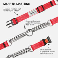 CollarDirect Állítható Martingale Kutyanyakörv Reflektív Szíjjal és Fogantyúval 4