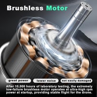 TTROARDS Összecsukható Drón 1080P HD Kamerával - Kefementes Motor, 40 KM/H Sebesség, FPV Élő Közvetítés, Gesztus Vezérlés, Kezdőknek és Hala 2