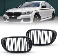 TOPTHAN BMW 7-es Sorozat G11 G12 Sport Első Hűtőrács - Fényes Fekete Dupla Bordás Vese Rács 2014-2018 Modellekhez, Közvetlen Csere 9