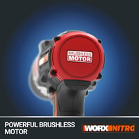 Worx 20V Akkumulátoros Ütvefúró-Csavarozó - Szénkefe Nélküli Motor, 60Nm Nyomaték, 2000 RPM, 2db 2.0Ah Akkuval, Fúrószár Készlettel, Fához,  7