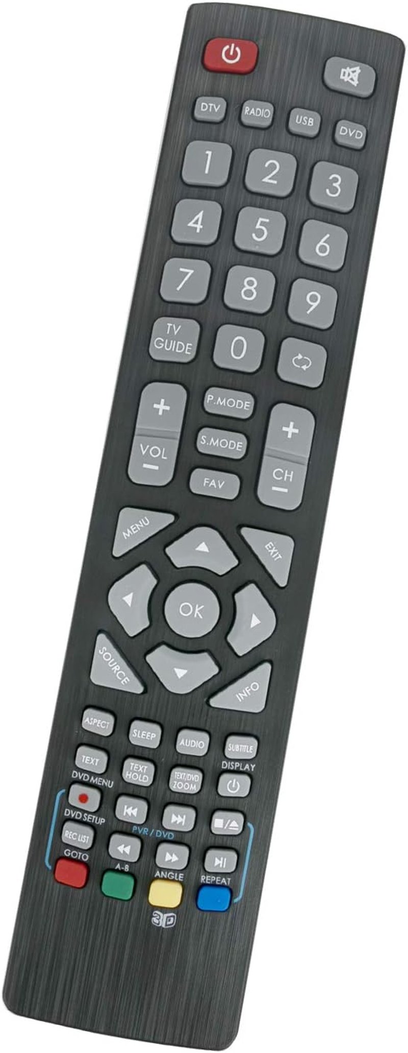 ALLIMITY SHW-RMC-0103 Távirányító Sharp Aquos Smart TV-hez - Kompatibilis LC-22/24/32/40/43/48 Modellekkel, Programozás Nélküli Használat, 1