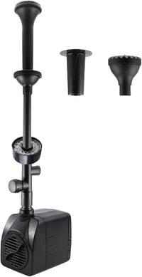 Bseical LED-es Kerti Szökőkút Szivattyú, 2000L/h, 25W, Állítható Víznyomás, 3 Fúvóka, Csendes Működés, Tó, Akvárium, Vízesés - A 3 in 1 With Led Light 1