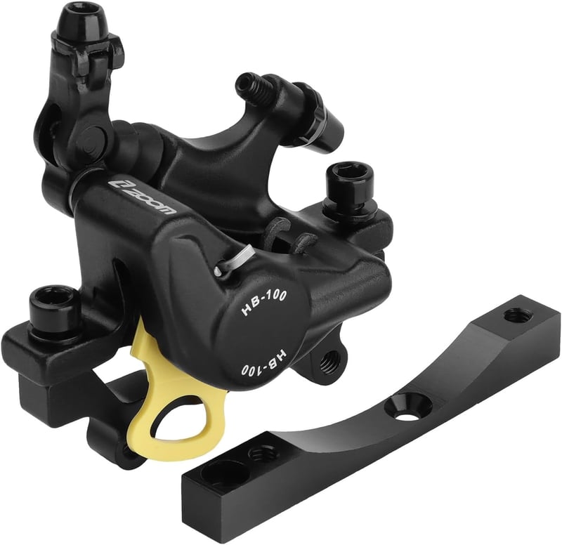 Yungeln Alumínium Hidraulikus Tárcsafék Xiaomi M365 1S Essential Pro Pro2 Elektromos Rollerhez - Adapterrel, Fekete, Rozsdamentes Acél