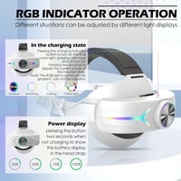 Quest 3 Fejpánt 8000mAh Akkuval, RGB Fényekkel - Gyorstöltés, Kényelmes VR Kiegészítő 6