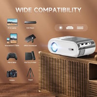 XIWBSY Bluetooth Mini Projektor 2024 - Hordozható Okos Kivetítő 8
