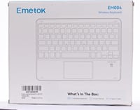 Emetok 7 színű háttérvilágítású német QWERTZ Bluetooth billentyűzet trackpaddal iPad-hez 10