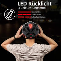 Shinmax LED-es kerékpáros sisak mágneses leválasztható napellenzővel 3