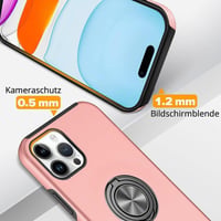 Apple iPhone 14 Pro Rózsaszín Mágneses Gyűrűs Szilikon Védőtok 7
