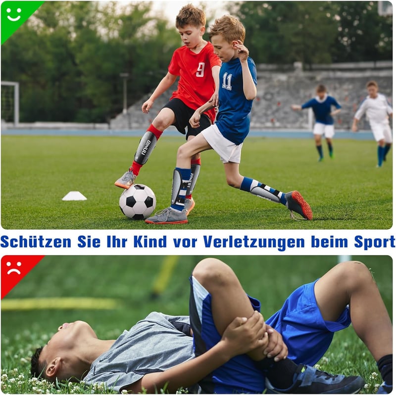 ZINUU Állítható Gyerek Futball Sípcsontvédő, Fiúknak és Lányoknak - M méret