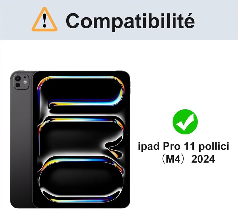 FARYODI iPad Pro 11 (M4) 2024 Védőtok AZERTY Francia Billentyűzettel - Levehető Bluetooth Billentyűzet, Beépített Tolltartó, Fekete