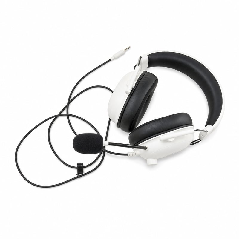 Káblové herné slúchadlá Razer BlackShark V2 X, biele – používané, 50 mm meniče Triforce, 7.1 Surround, kardioidný mikrofón Hyperclear