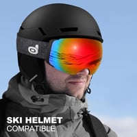 Odoland Unisex Síszemüveg Mágneses Cserélhető Lencsével - Keret Nélküli Snowboard Szemüveg UV Védelemmel, Párásodásgátló, Sisakkompatibilis 6