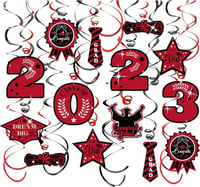 Színes Végzős Buli Dekoráció Szett 34 db - Spirál Függő Díszek Ballagásra 1