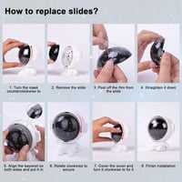 URAQT Űrhajós Csillagos Égbolt Projektor - 360° Forgatható, 8 Zenével, 3 Vetítési Témával, 4 Fénymóddal, USB Töltéssel, Gyerekszobába, Ajánd 7
