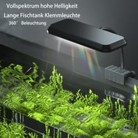 GERUI 92RA LED Akvárium Világítás 360° Fényszórással - Energiatakarékos, Páramentes, Szabályozható Vízálló Lámpa Vízi Növényekhez és Halakho 3