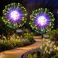 Dekofun Napelemes Kerti Lámpa Szett, 2 db 150 LED-es Pitypang Alakú Kültéri Világítás, 8 Üzemmód, Hajlítható, Vízálló, Terasz, Erkély, Virág 1