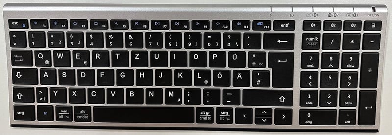 iClever BK10 Bluetooth Billentyűzet Vezeték Nélküli Töltöthető 3 Csatorna iOS Android Windows